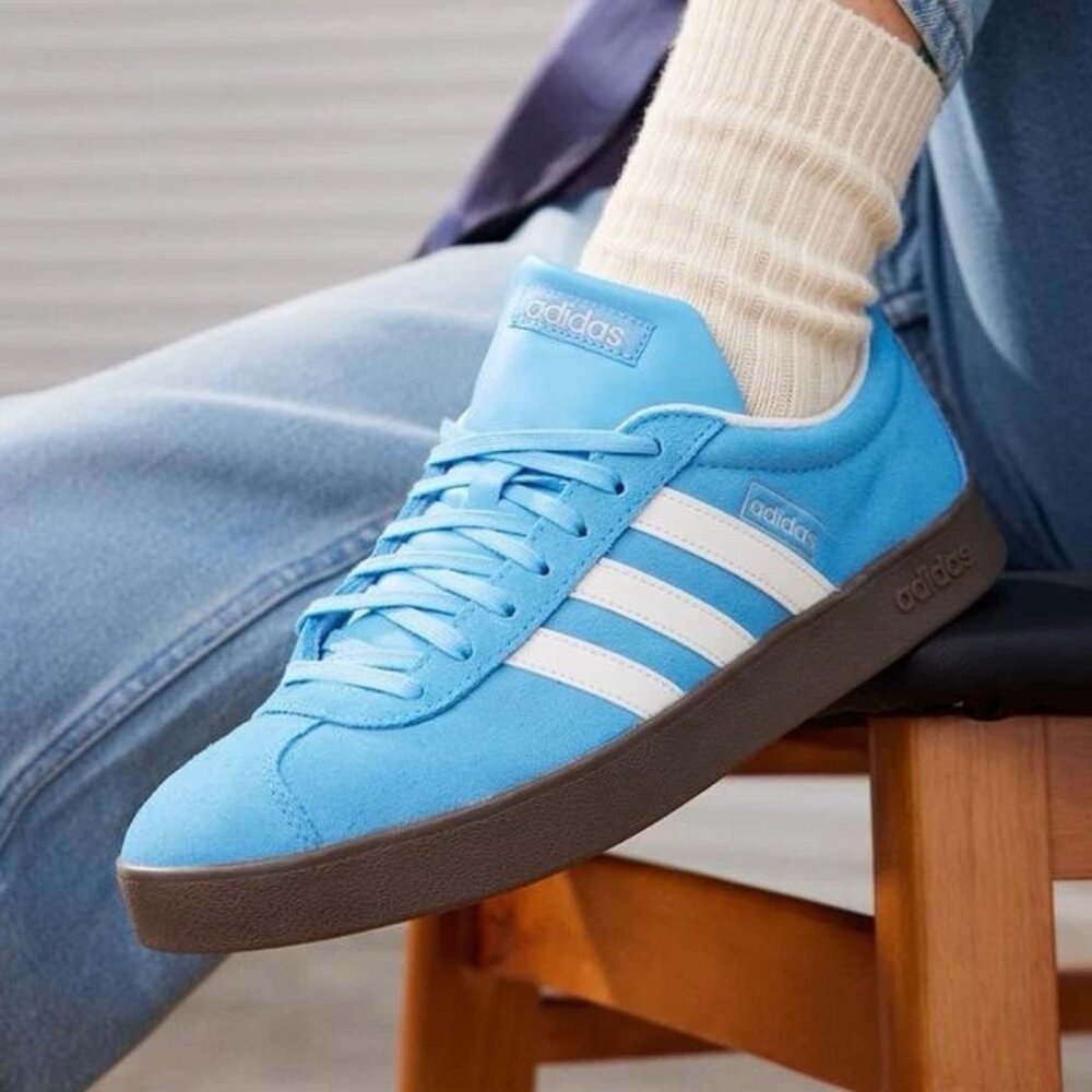 Adidas Men’s VL Court 2.0 Shoes | Semi Blue Burst | Size 9.5 | NIB